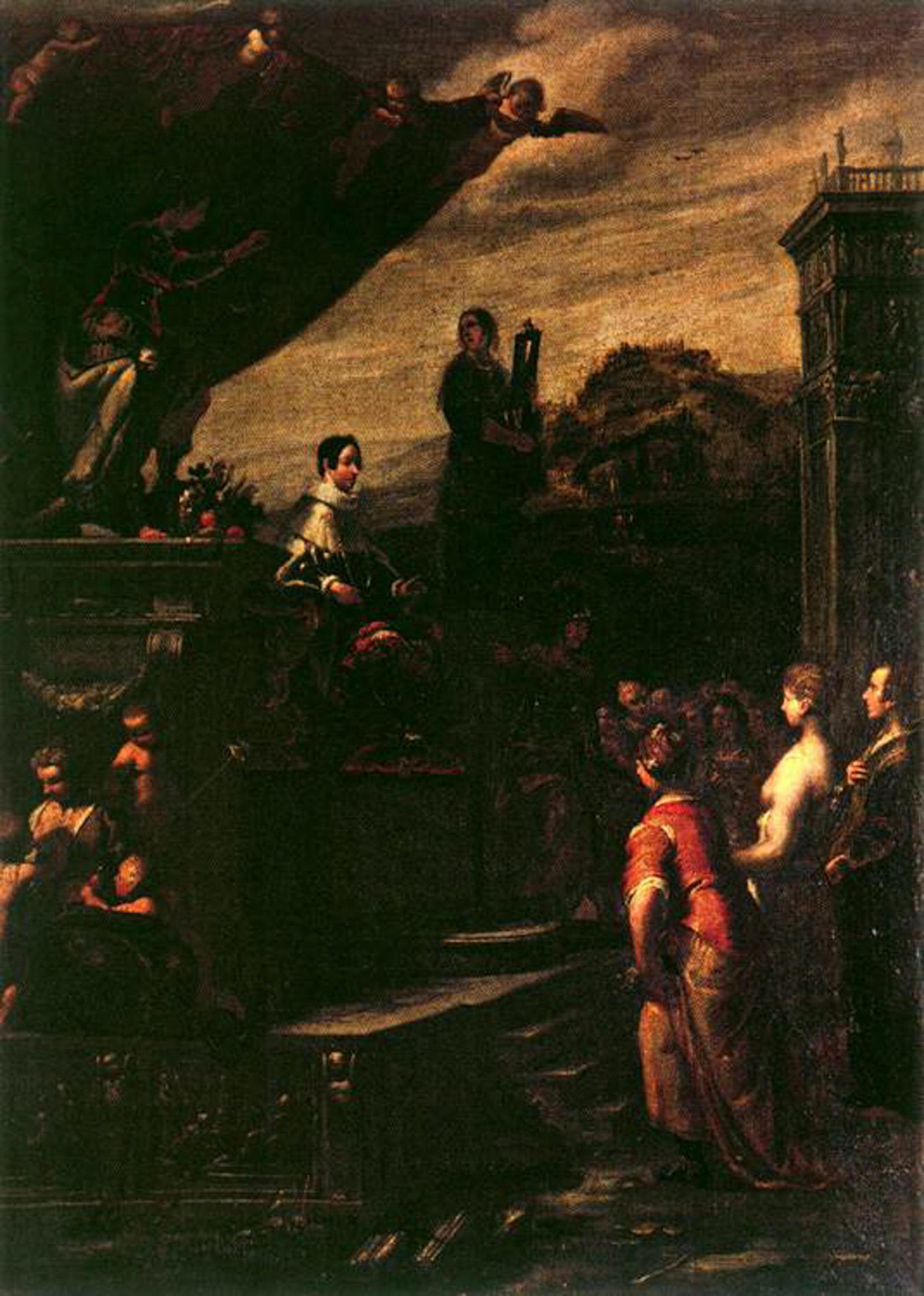 Giovanni Andrea Ansaldo - allegoria dell incoronazione di Ferdinando II de' Medici