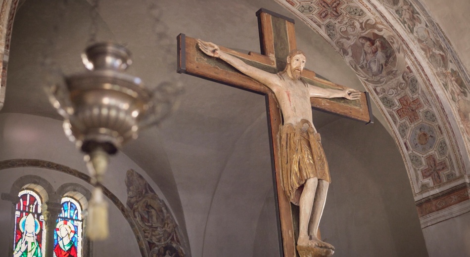 Wooden crucifix of the Abbey of San Salvatore
