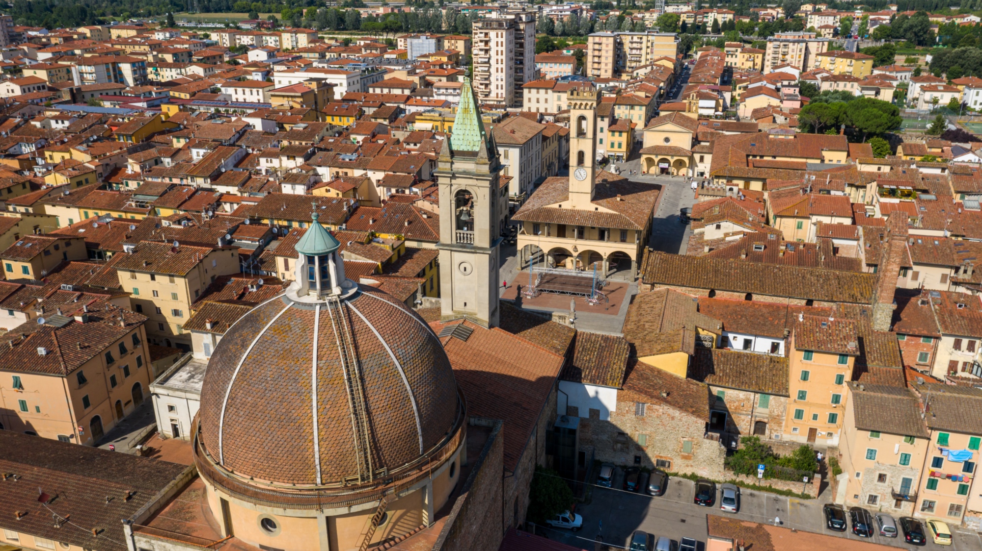 San Giovanni Valdarno vista dall'alto