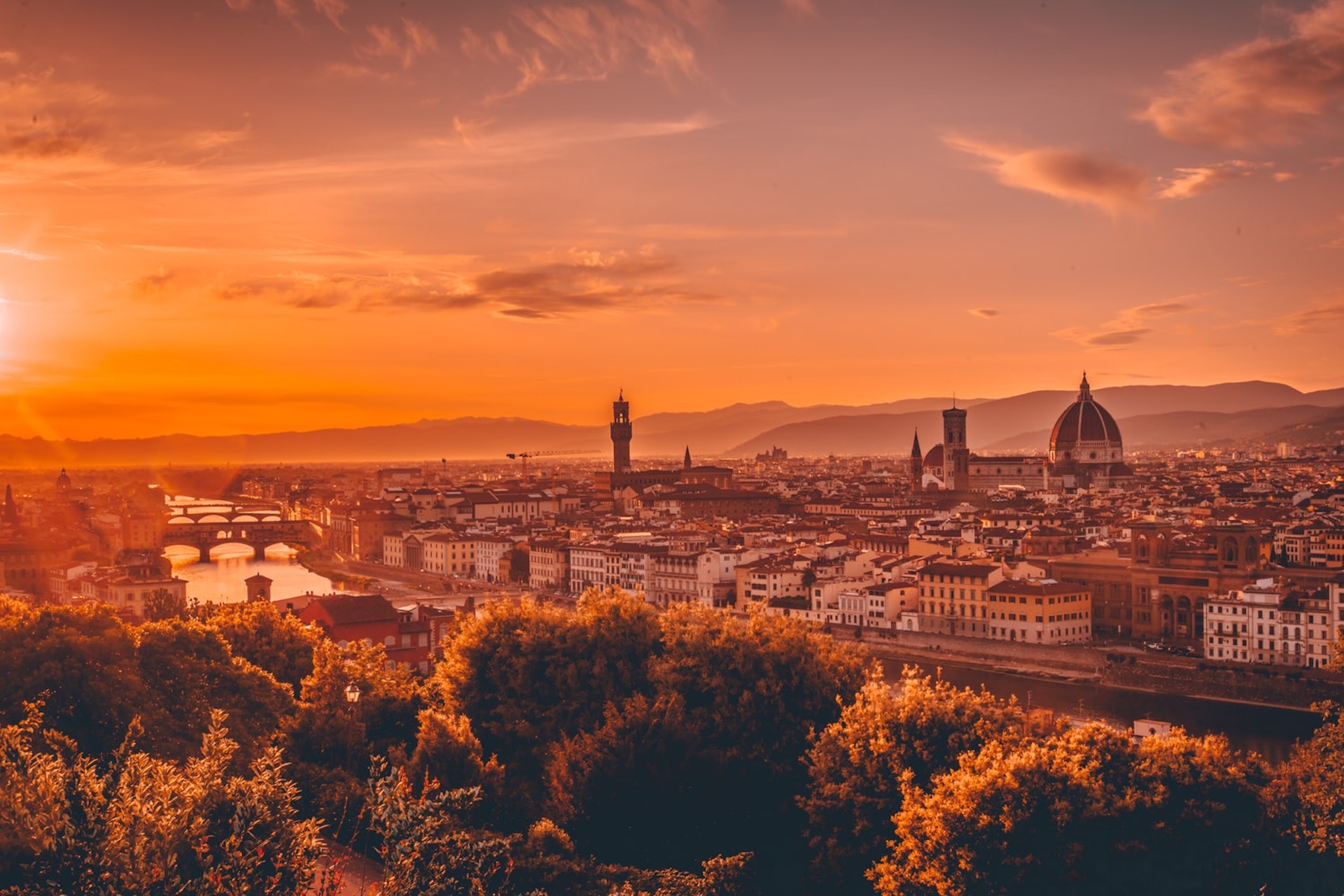 Sonnenuntergang über Florenz