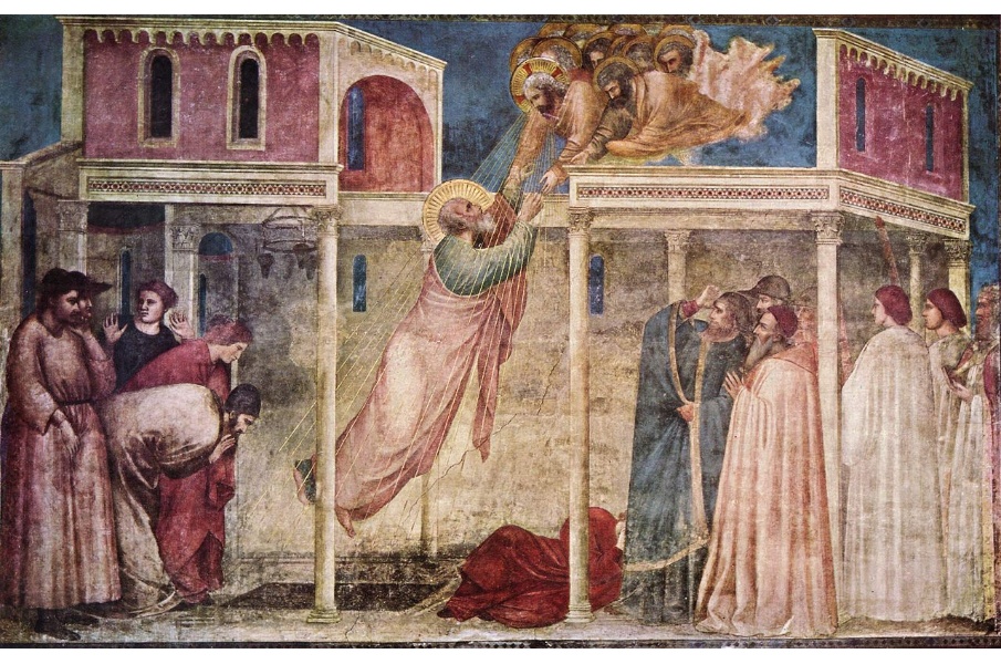 Ascensione di San Giovanni, Giotto, Cappella Peruzzi, Basilica di Santa Croce