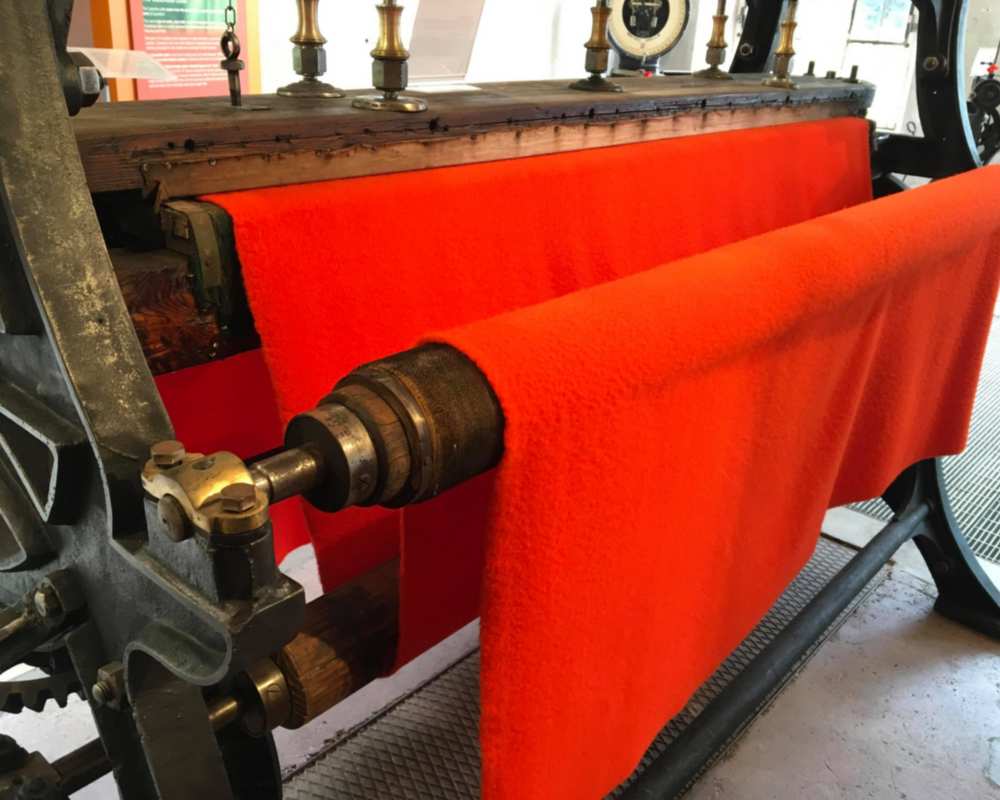 The typical orange color of Casentino cloth