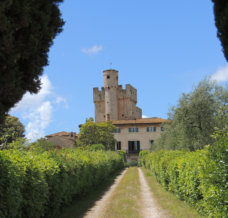 Castle of the Chiocciola along the Via Francigena