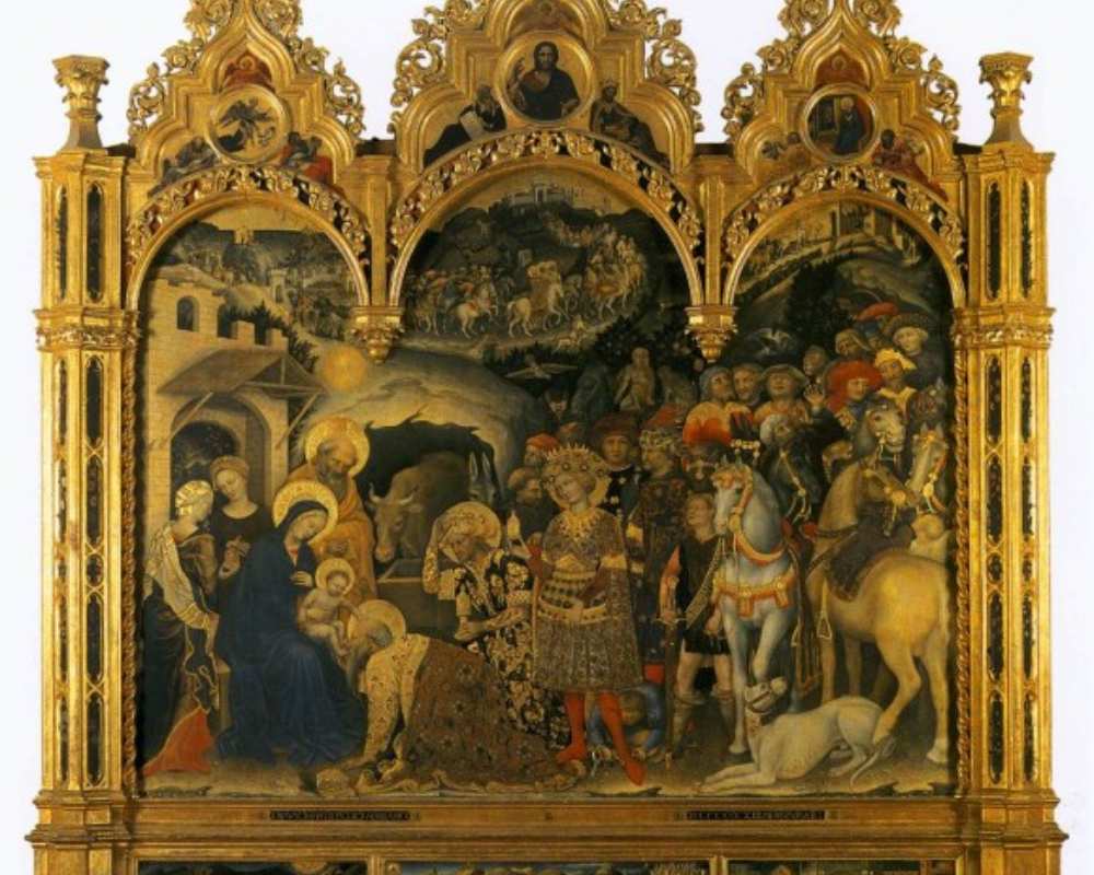 Gentile da Fabriano, Adoration of the Magi, 1423. Florence, Galleria degli Uffizi.