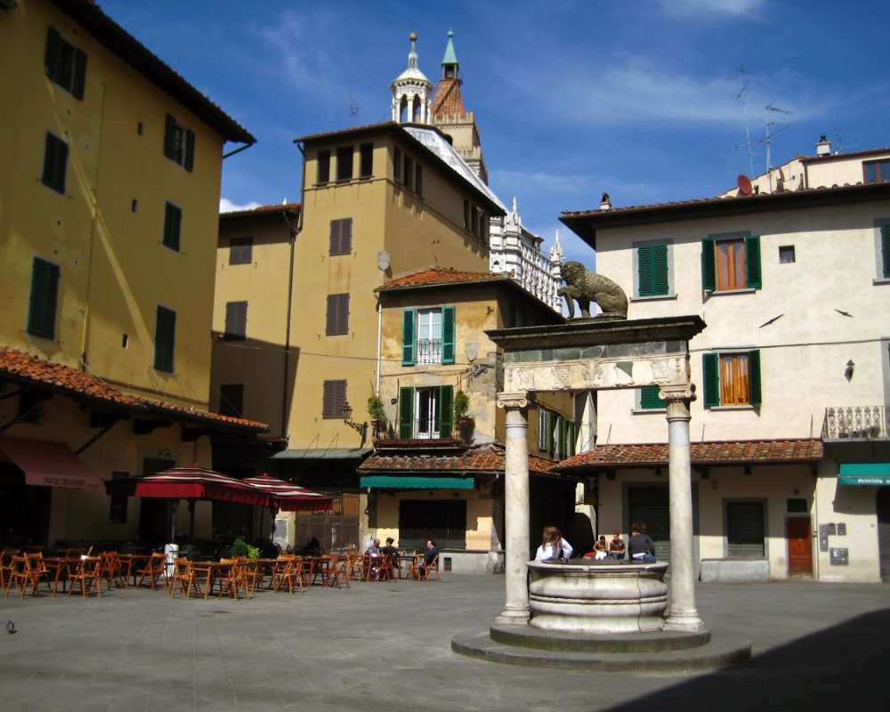 One of the central squares of Pistoia