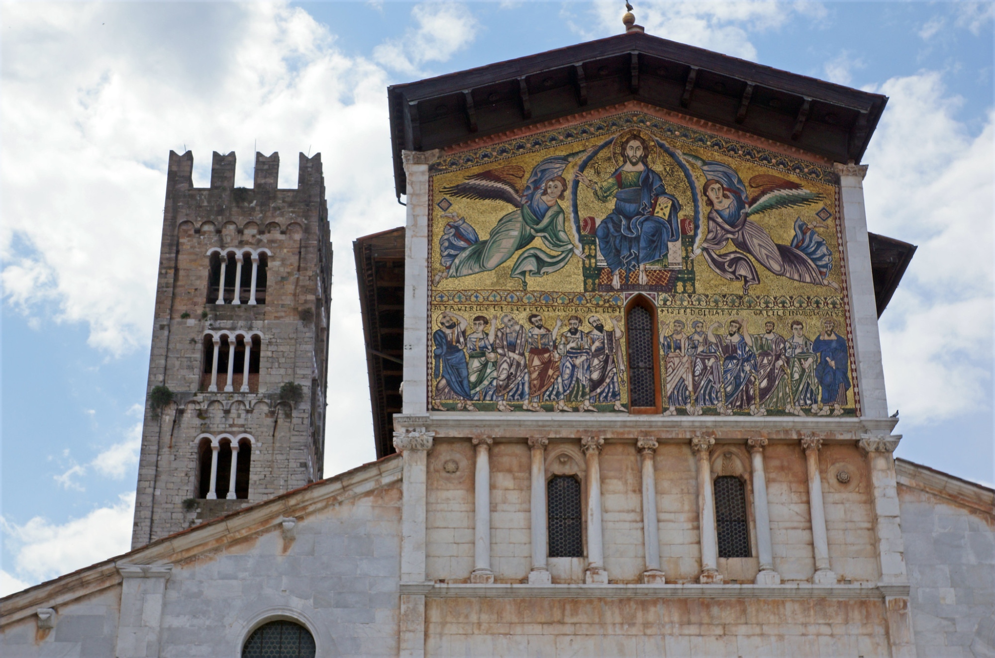 The mosaic on the facade of the Basilica