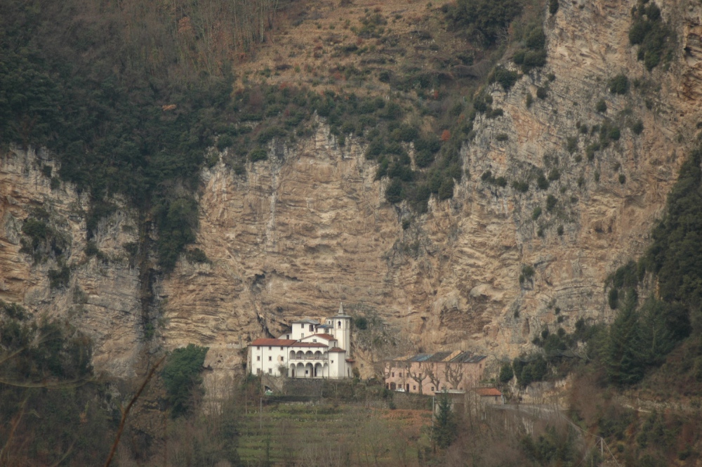 The Hermitage and the rock wall