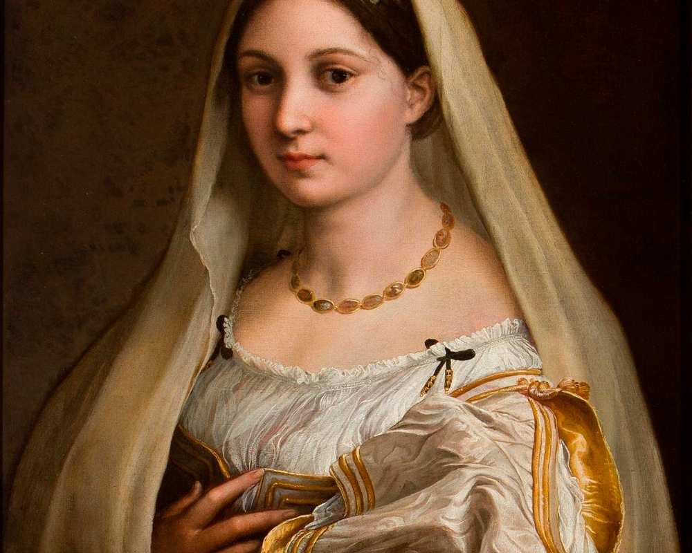 Woman with a veil by Raffaello