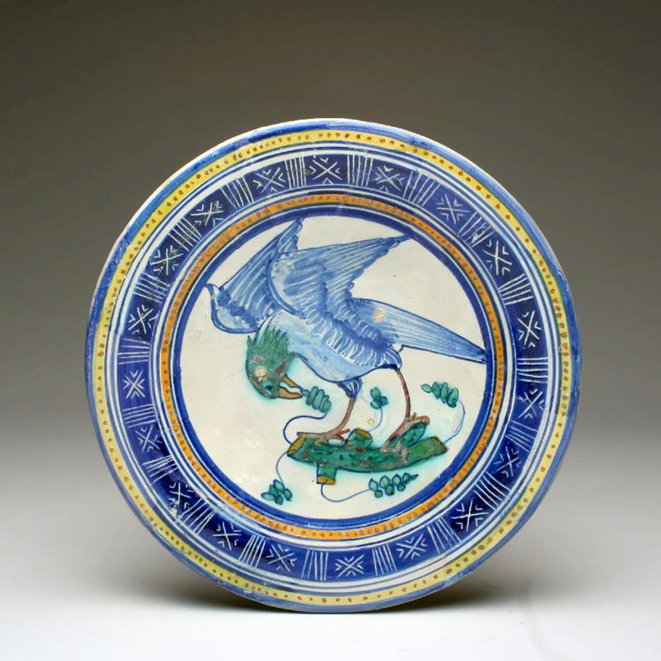 Blue plate from the 1500s