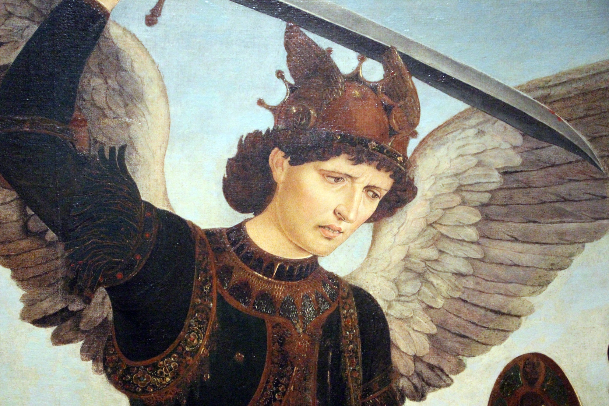 Piero del Pollaiolo, San Michele arcangelo e il drago, dettaglio
