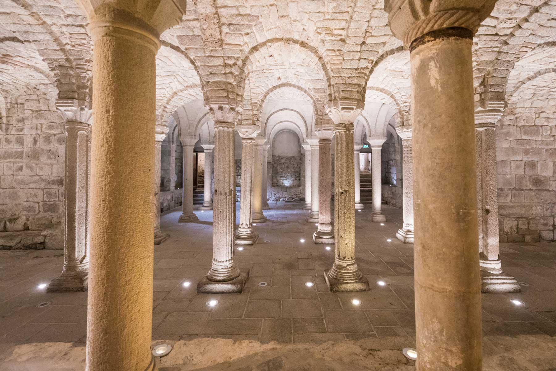 The crypt of the San Salvatore abbey