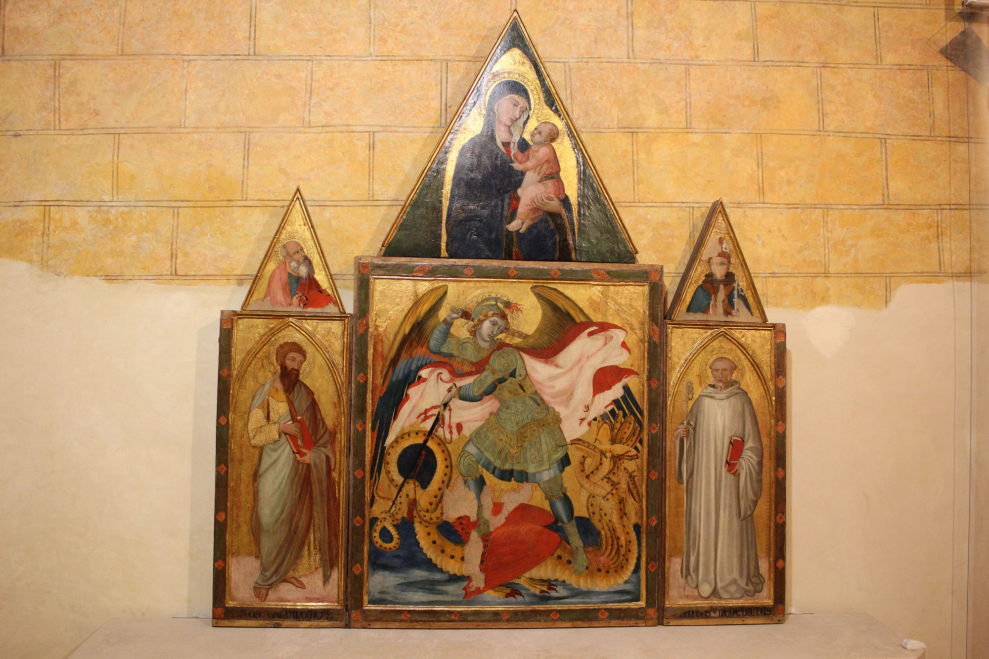 Triptyque de Saint Michel Archange par Ambrogio Lorenzetti