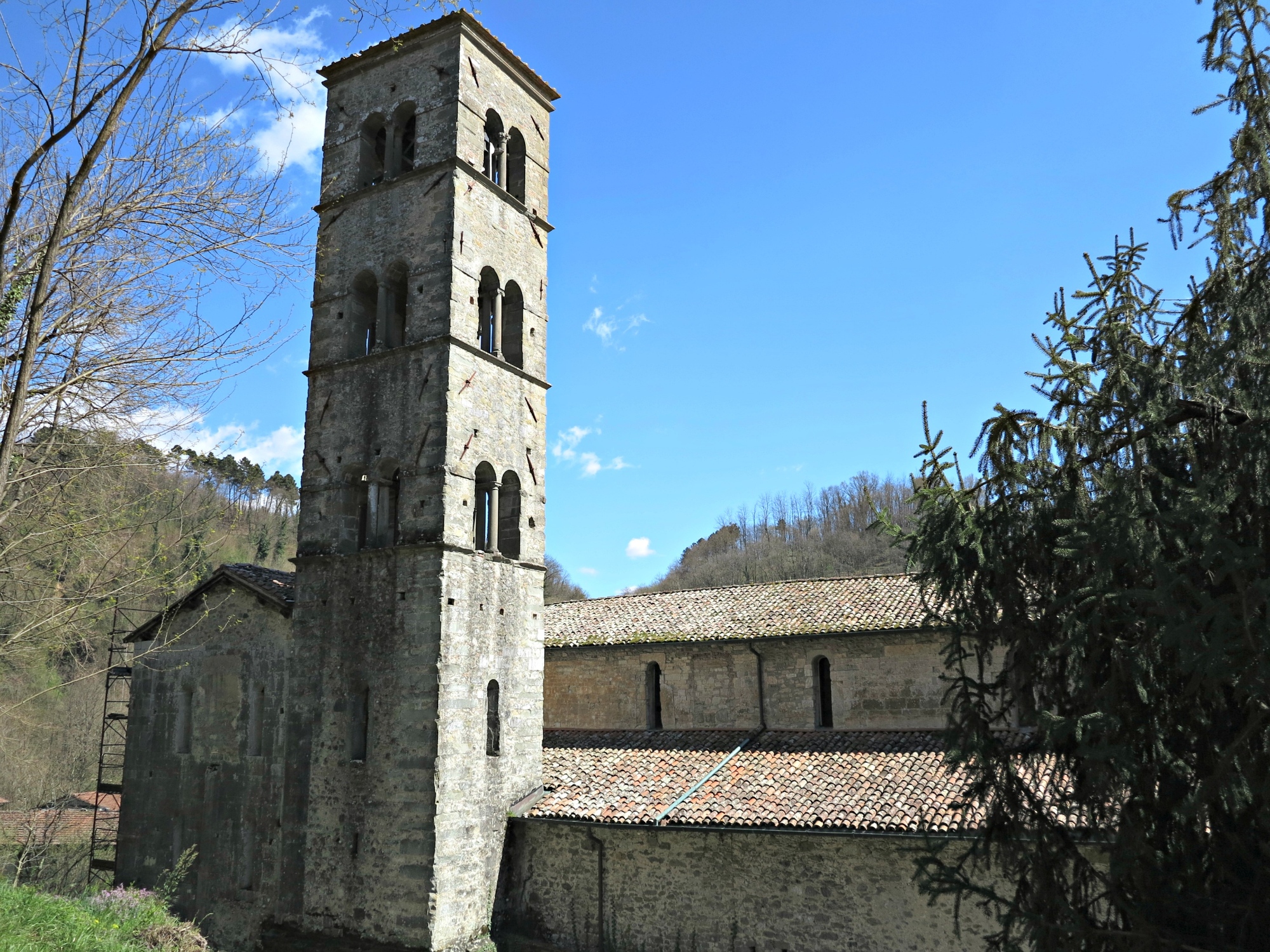 Bell tower of the Parish Church of Santa Maria in Loppia (Barga)