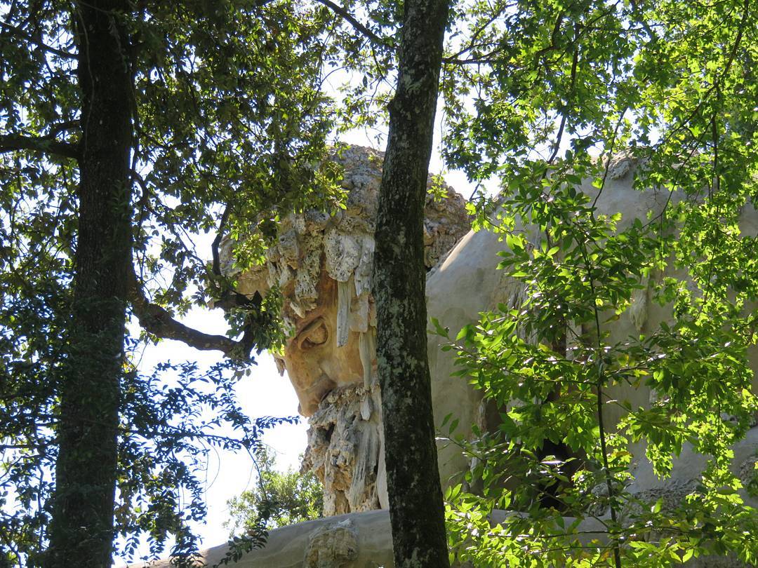 A hint of Giambologna's giant statue at the Pratolino Park