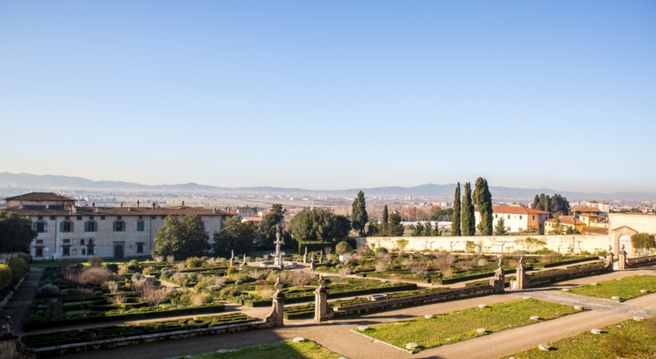 The garden of the Medici Villa di Castello