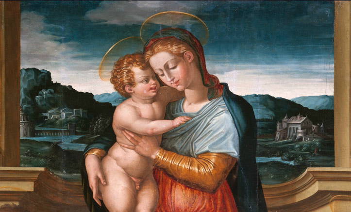 Virgen con el Niño entre los santos Juan Bautista y Jerónimo, Giorgio Vasari