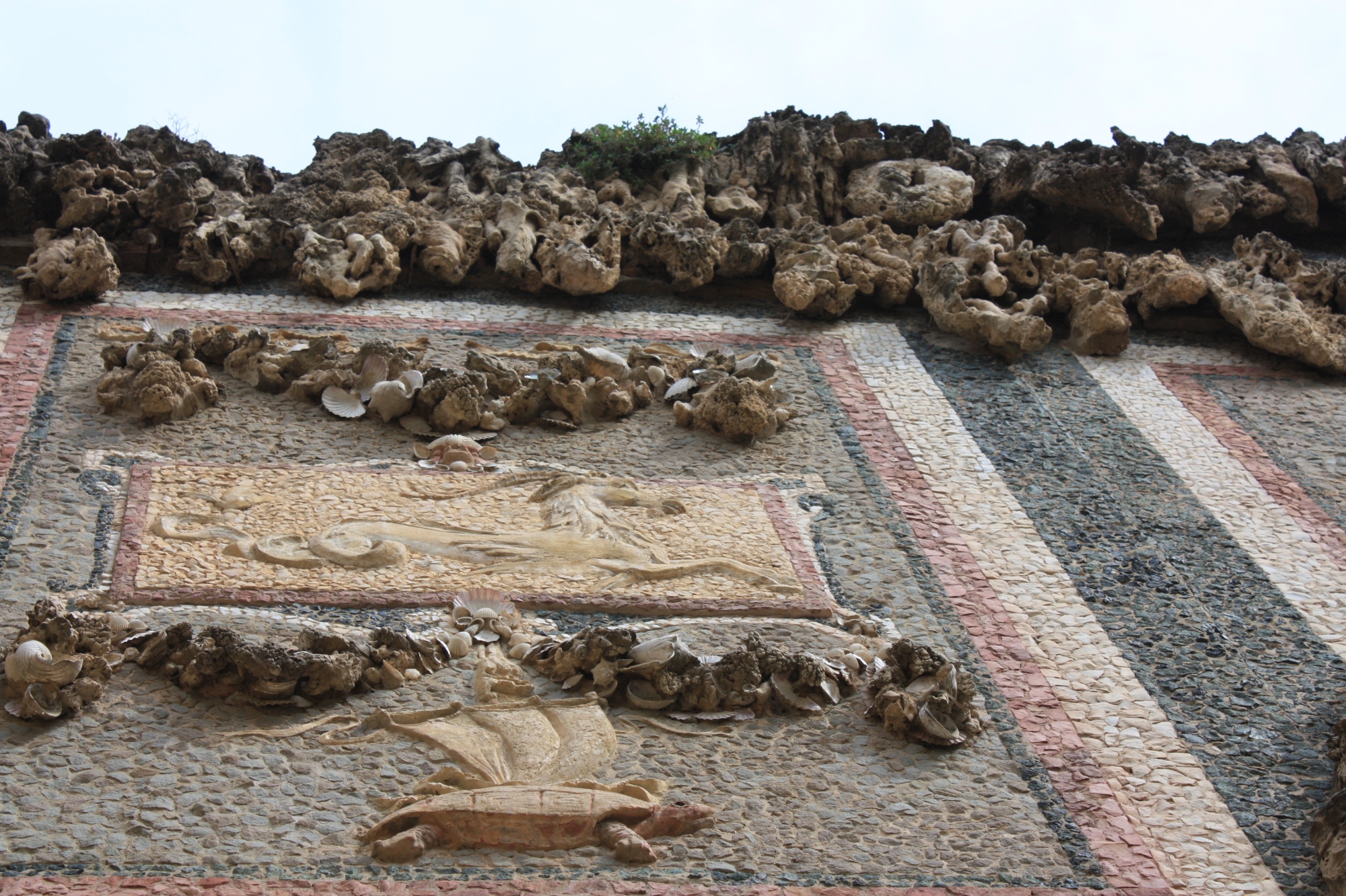 Capricorn on the facade of the Grotta Grande