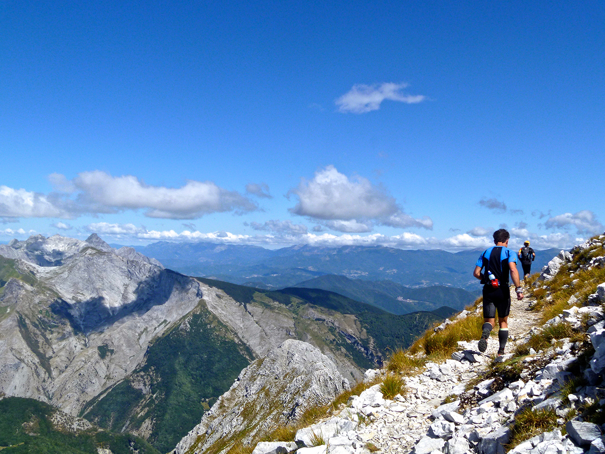 Trail running on the Apuan Alps